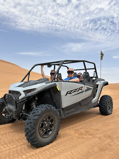 4-Seater Polaris RZR family buggy rental Dubai