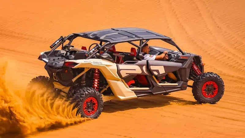 Can-Am Maverick buggy ride family dune bashing Dubai