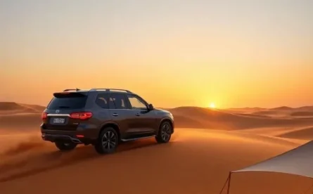 Dubai desert safari camel ride and camp